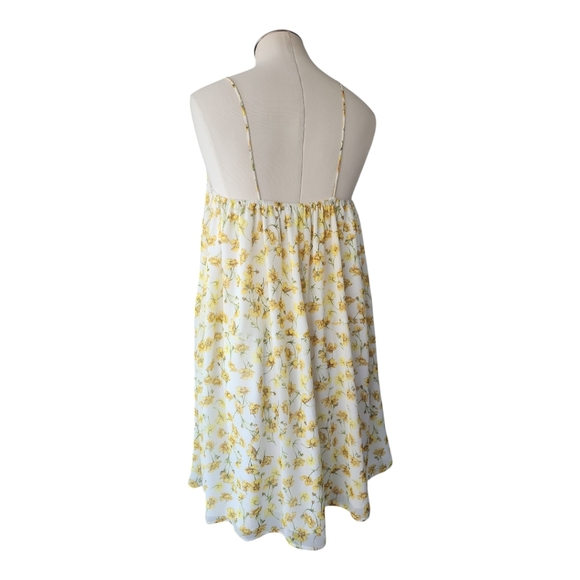 Mango Suit Collection White Yellow Floral Lightweight Flowy Dress 6 - Picture 5 of 8